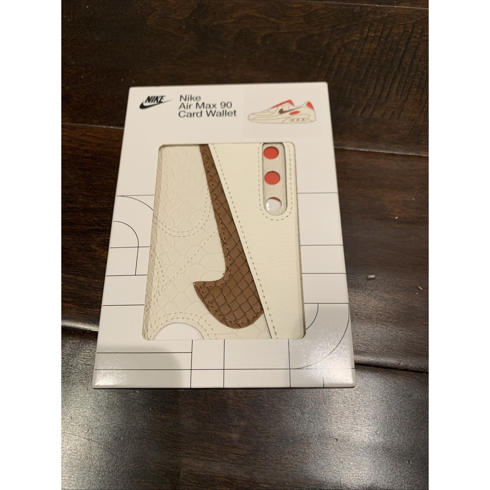 NWT Nike Air Max 90 Card Wallet Snake pale ivory/brown/red Mens A25
